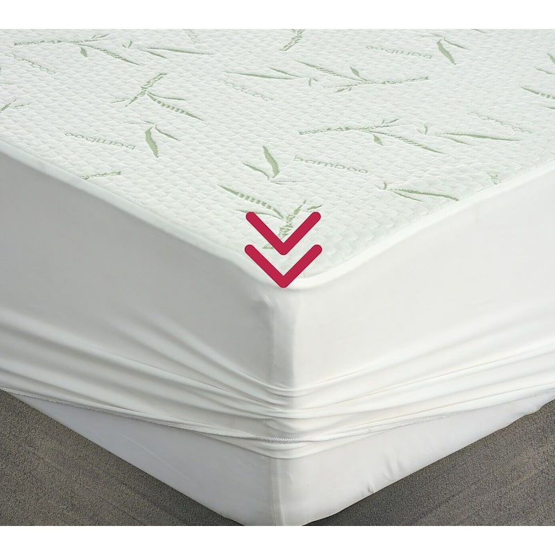California King CalKing Size Jacquard Quilted Bamboo Mattress Pad